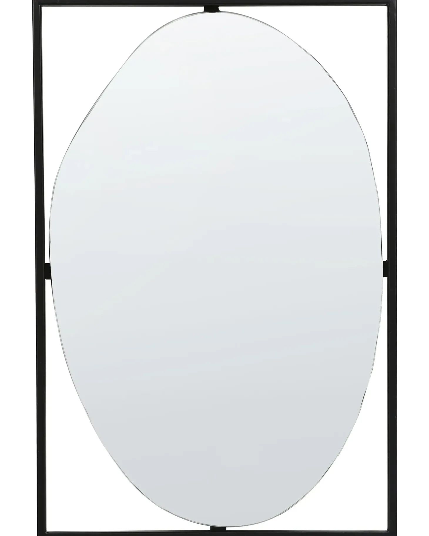 Lustro ścienne NIBELLE 40 cm 60 cm Metal Czarny