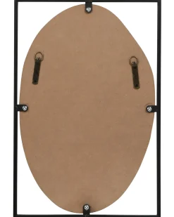 Lustro ścienne NIBELLE 40 cm 60 cm Metal Czarny