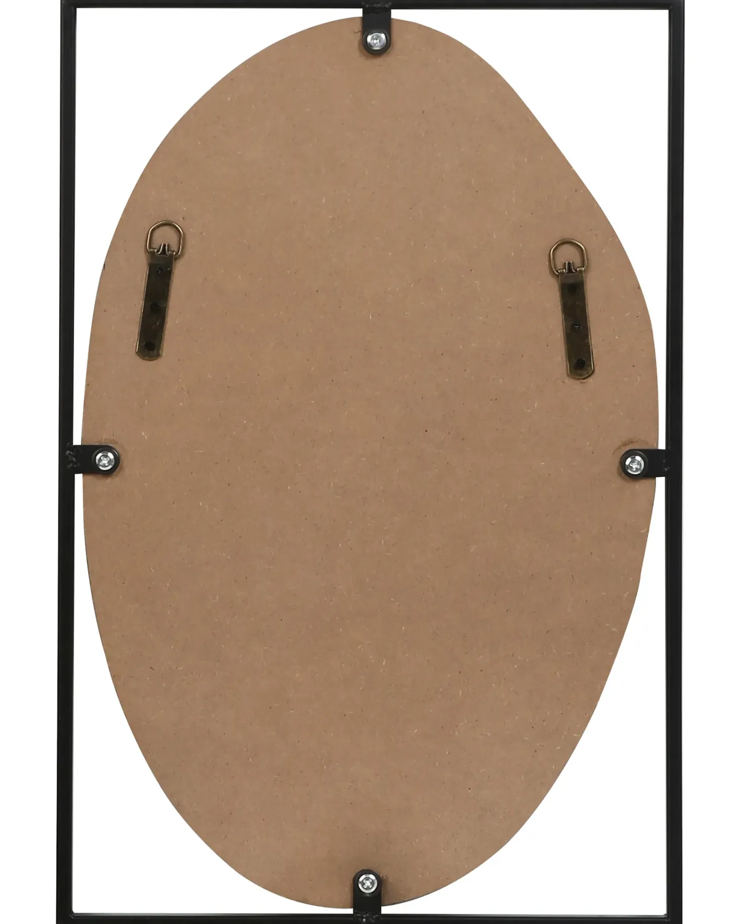 Lustro ścienne NIBELLE 40 cm 60 cm Metal Czarny
