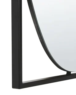 Lustro ścienne NIBELLE 40 cm 60 cm Metal Czarny