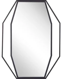 Lustro ścienne NIRE 60 cm 80 cm Metal Grafitowy
