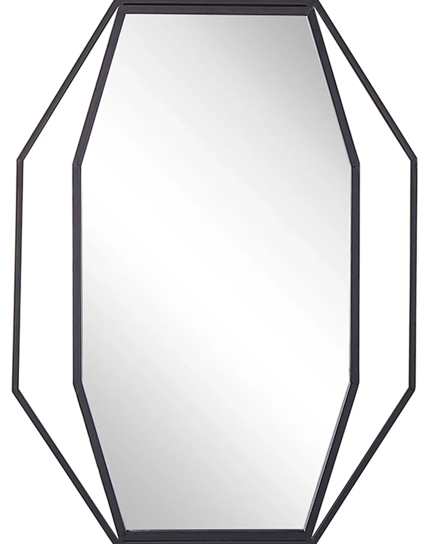Lustro ścienne NIRE 60 cm 80 cm Metal Grafitowy