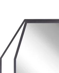 Lustro ścienne NIRE 60 cm 80 cm Metal Grafitowy