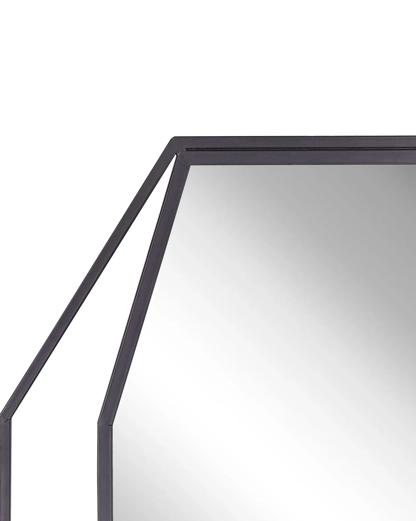 Lustro ścienne NIRE 60 cm 80 cm Metal Grafitowy