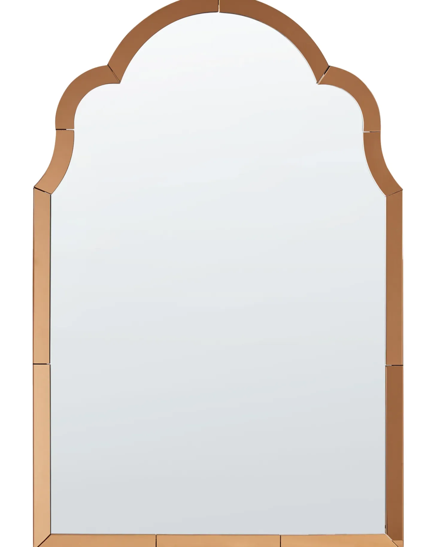 Lustro ścienne NORVILLE 60 cm 89 cm Miedziany