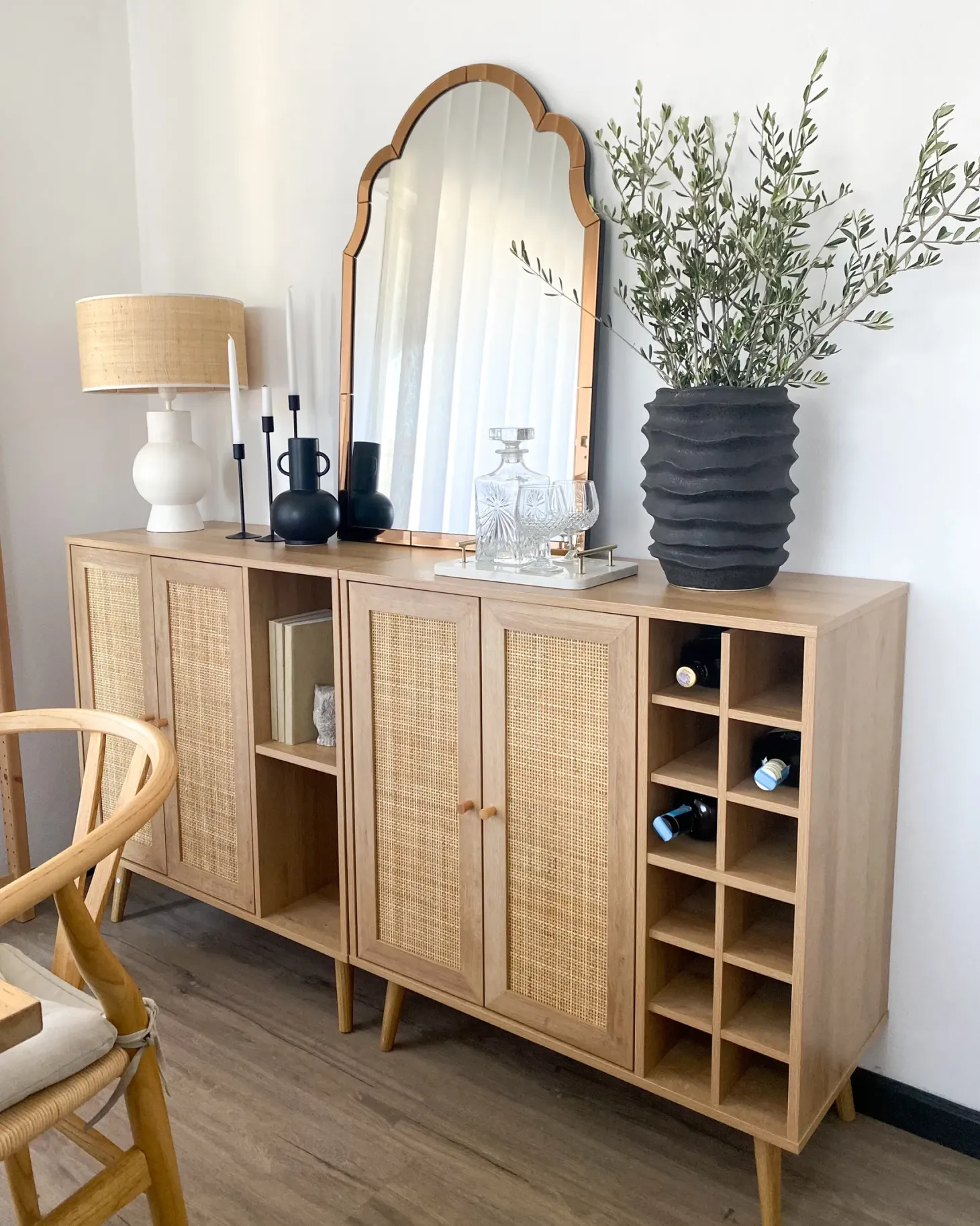 Lustro ścienne NORVILLE 60 cm 89 cm Miedziany