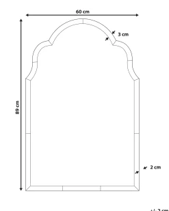 Lustro ścienne NORVILLE 60 cm 89 cm Miedziany