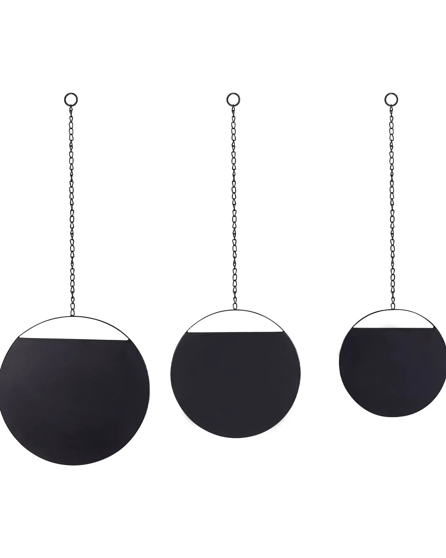 Lustro ścienne ODOS 33/29/24 cm 80/75/69 cm Metal Czarny