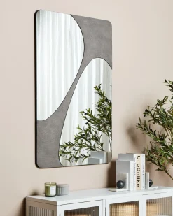 Lustro ścienne ORMES 70 cm 110 cm Szary