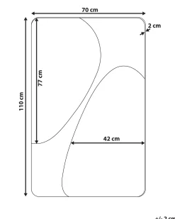 Lustro ścienne ORMES 70 cm 110 cm Szary