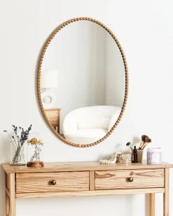 Lustro ścienne OUVEA 57 cm 79 cm Metal Złoty