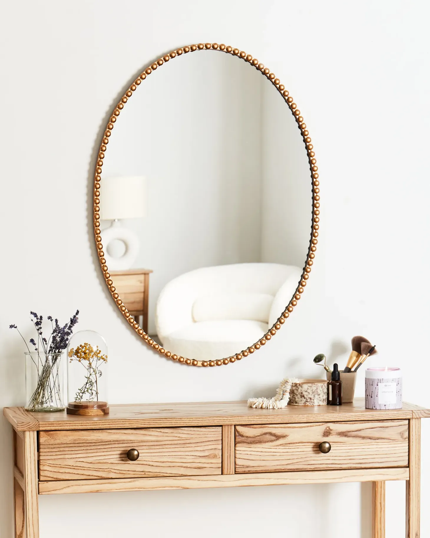 Lustro ścienne OUVEA 57 cm 79 cm Metal Złoty