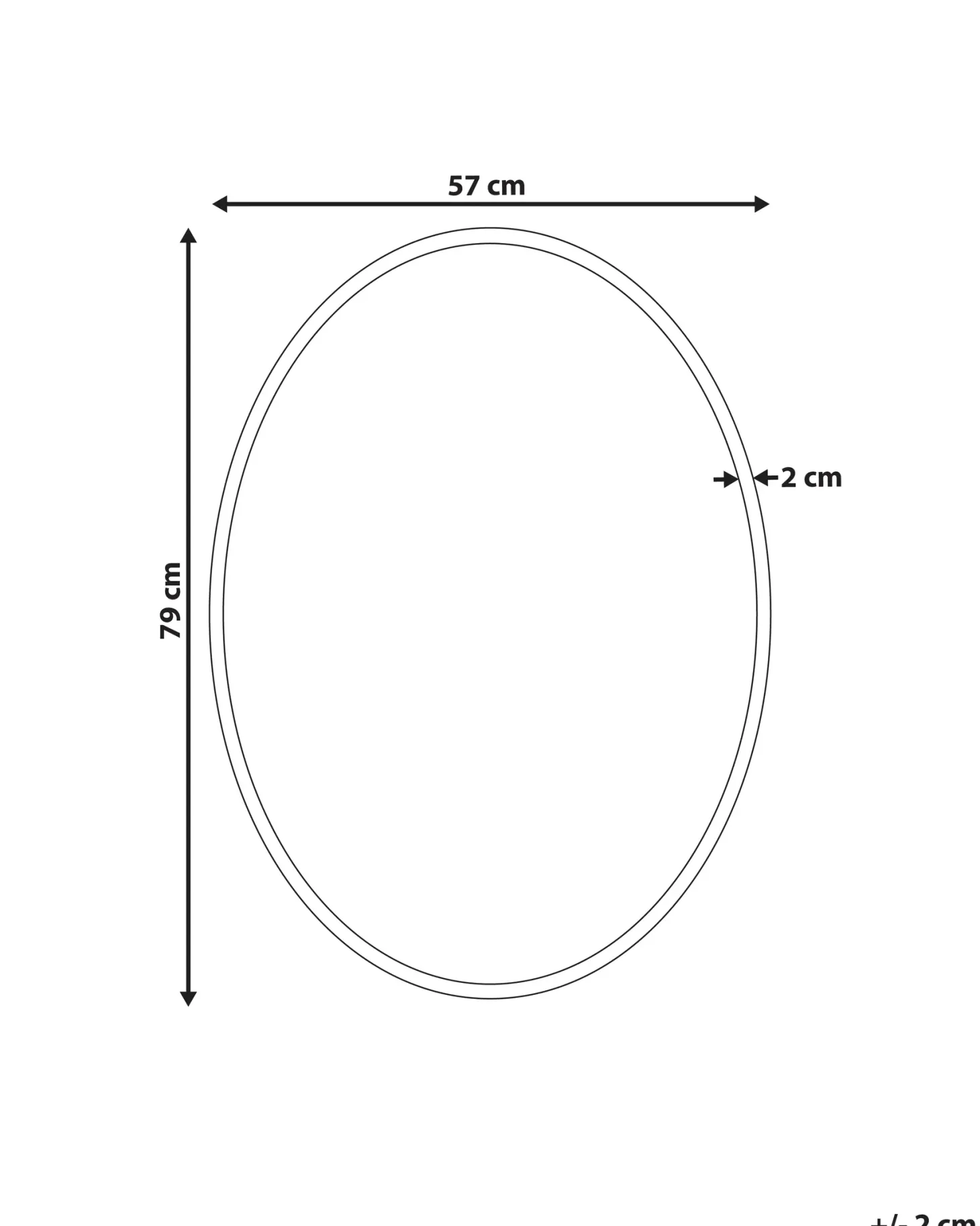 Lustro ścienne OUVEA 57 cm 79 cm Metal Złoty