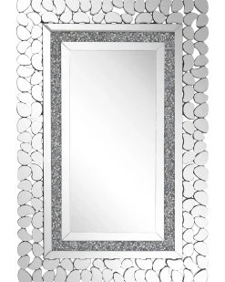 Lustro ścienne PABU 60 cm 90 cm Srebrny