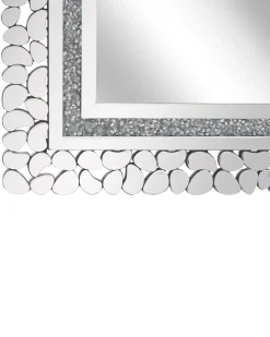 Lustro ścienne PABU 60 cm 90 cm Srebrny