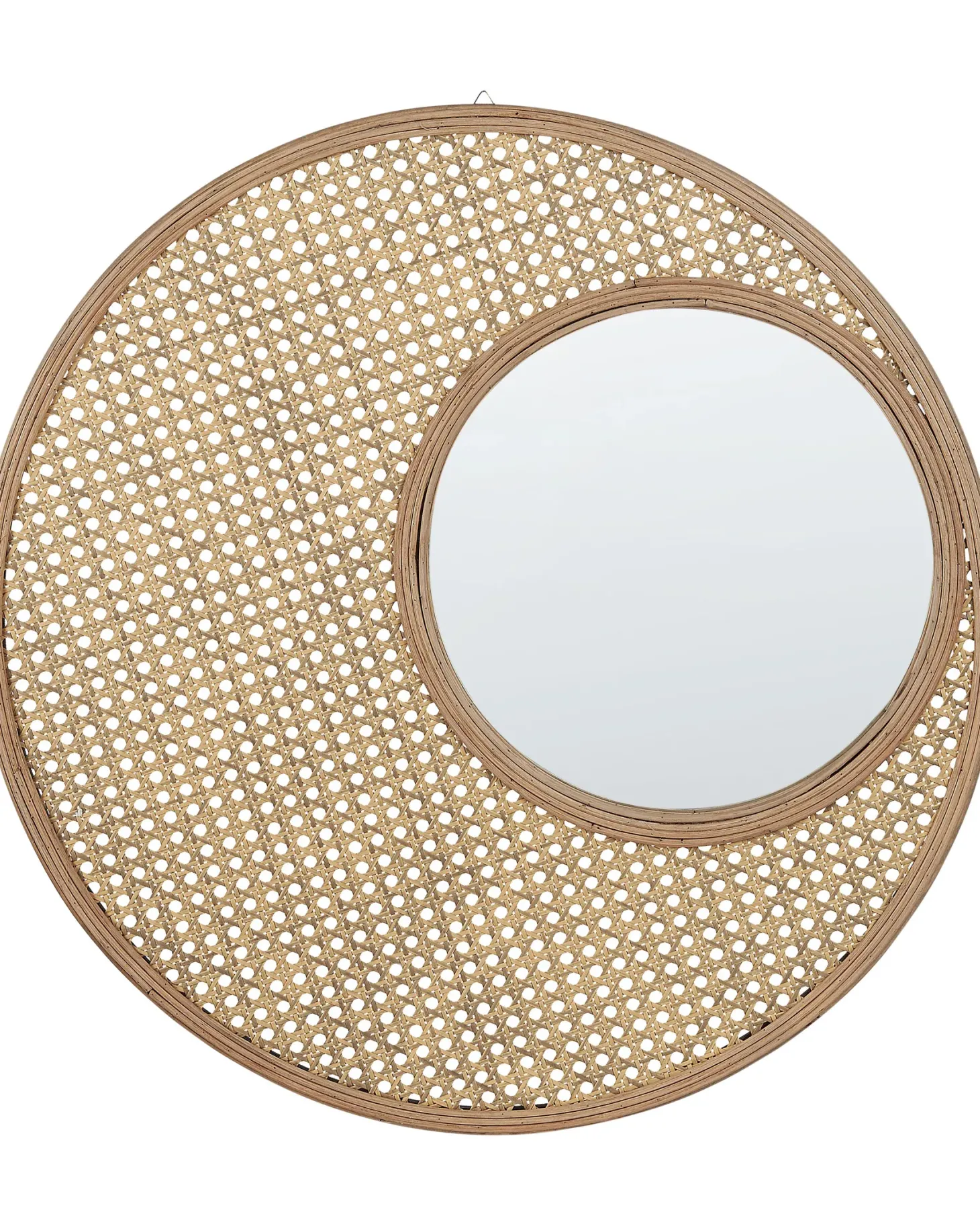 Lustro ścienne PALAU 60 cm 60 cm Rattan Naturalny