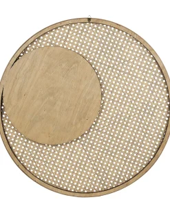 Lustro ścienne PALAU 60 cm 60 cm Rattan Naturalny