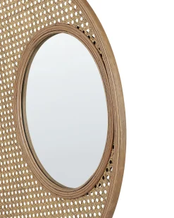 Lustro ścienne PALAU 60 cm 60 cm Rattan Naturalny