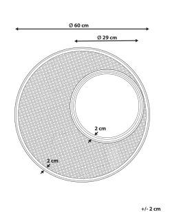 Lustro ścienne PALAU 60 cm 60 cm Rattan Naturalny