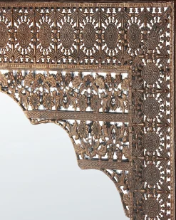 Lustro ścienne PALI 60 cm 90 cm Metal Miedziany