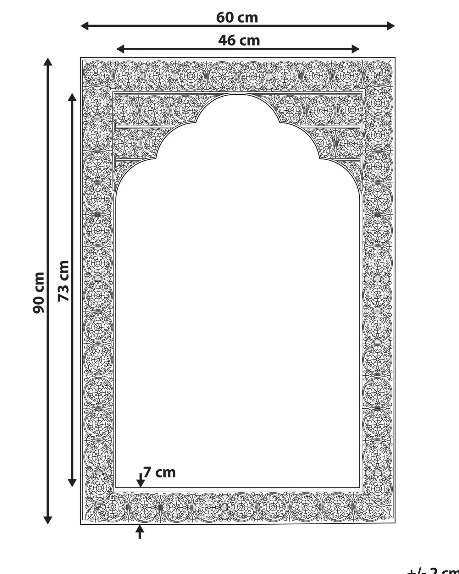 Lustro ścienne PALI 60 cm 90 cm Metal Miedziany