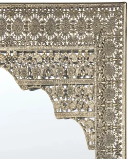 Lustro ścienne PALI 60 cm 90 cm Metal Złoty
