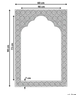 Lustro ścienne PALI 60 cm 90 cm Metal Złoty