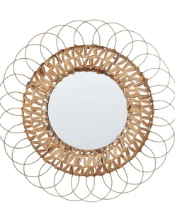 Lustro ścienne PAMOL 67 cm 67 cm Plecionka Naturalny