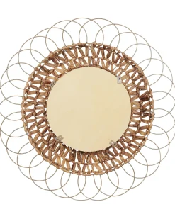 Lustro ścienne PAMOL 67 cm 67 cm Plecionka Naturalny