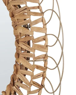 Lustro ścienne PAMOL 67 cm 67 cm Plecionka Naturalny