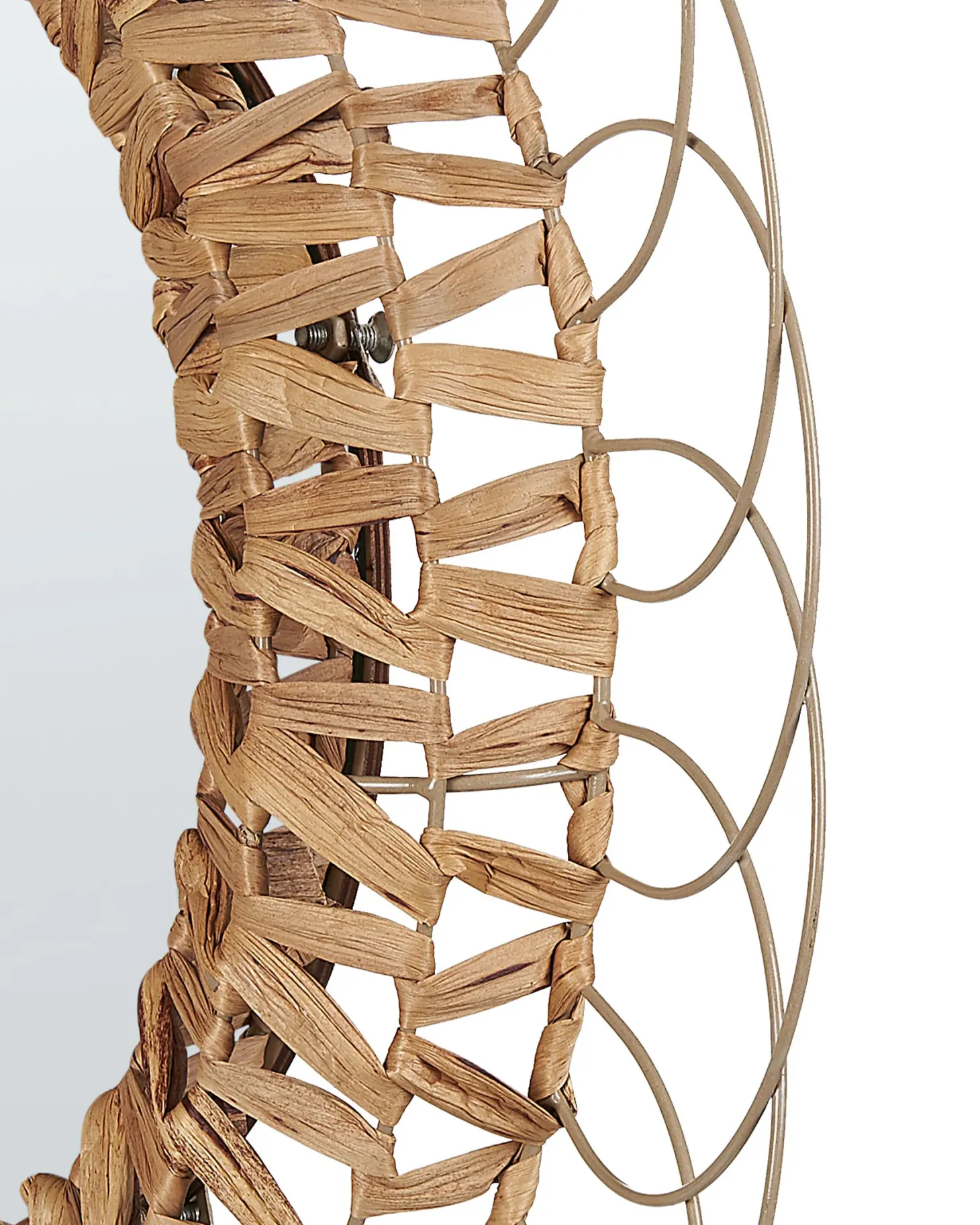 Lustro ścienne PAMOL 67 cm 67 cm Plecionka Naturalny