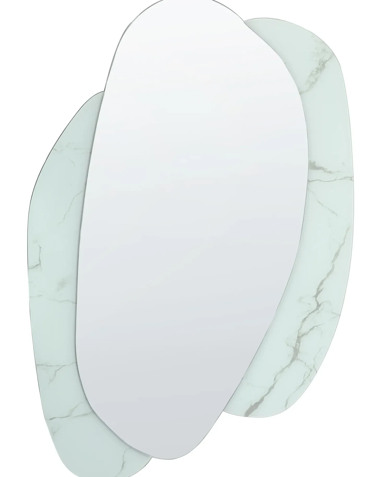 Lustro ścienne PANNES 80 cm 117 cm Błękitny