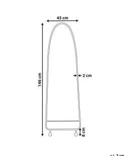 Lustro ścienne PARNAY 45 cm 146 cm Metal Oliwkowy