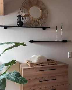 Lustro ścienne PASAKU 60 cm 60 cm Rattan Naturalny
