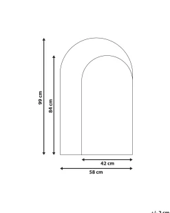 Lustro ścienne PIGNY 58 cm 99 cm Brązowy