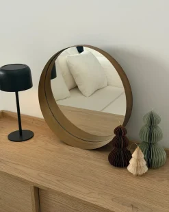 Lustro ścienne PINEY 40 cm 40 cm Metal Miedziany