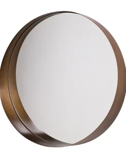 Lustro ścienne PINEY 40 cm 40 cm Metal Miedziany