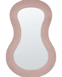 Lustro ścienne PLANCHEZ 70 cm 112 cm Boucle Różowy