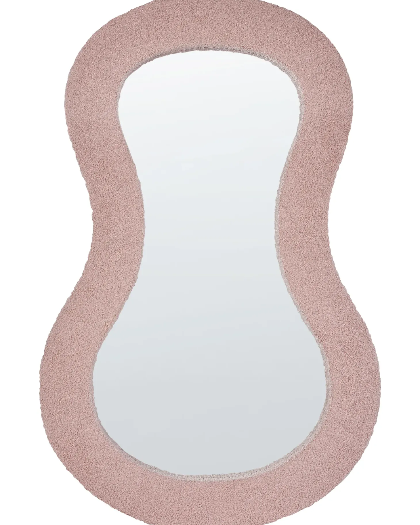 Lustro ścienne PLANCHEZ 70 cm 112 cm Boucle Różowy