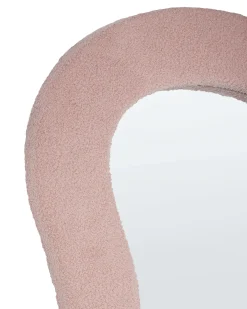 Lustro ścienne PLANCHEZ 70 cm 112 cm Boucle Różowy