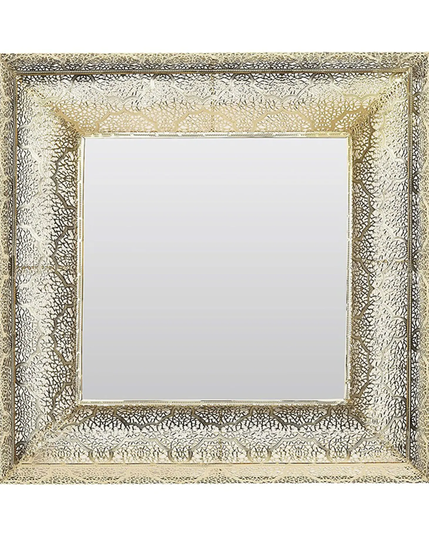 Lustro ścienne PLERIN 60 cm 60 cm Metal Złoty