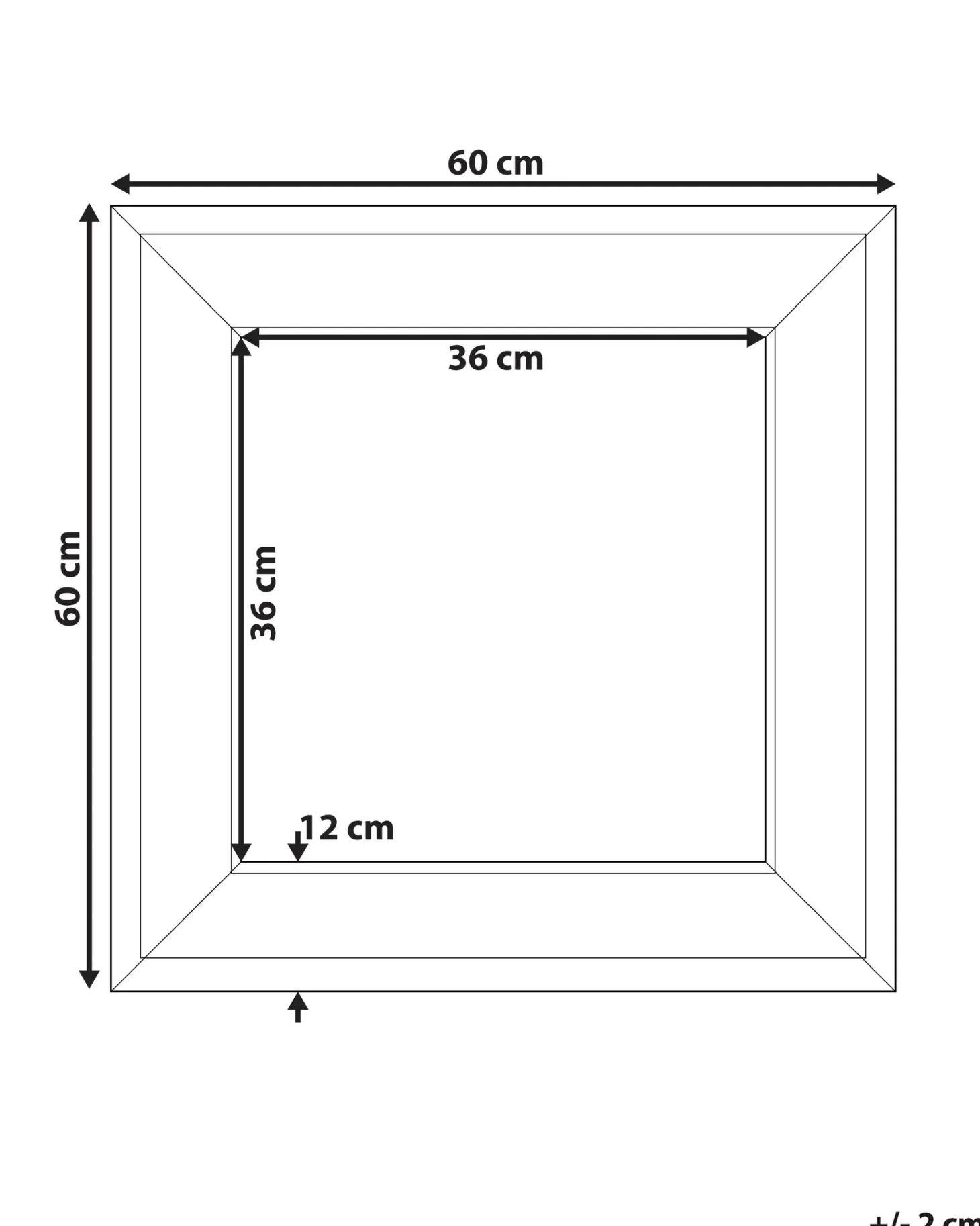 Lustro ścienne PLERIN 60 cm 60 cm Metal Złoty