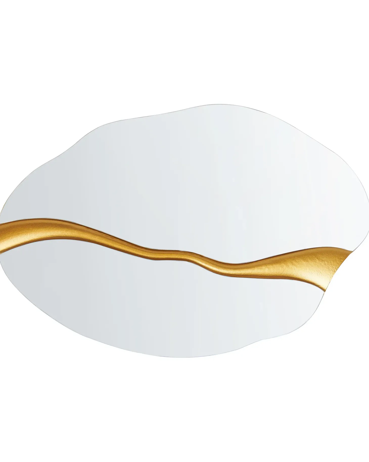 Lustro ścienne POIVRES 90 cm 60 cm Złoty