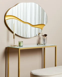 Lustro ścienne POIVRES 90 cm 60 cm Złoty