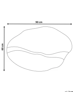 Lustro ścienne POIVRES 90 cm 60 cm Złoty