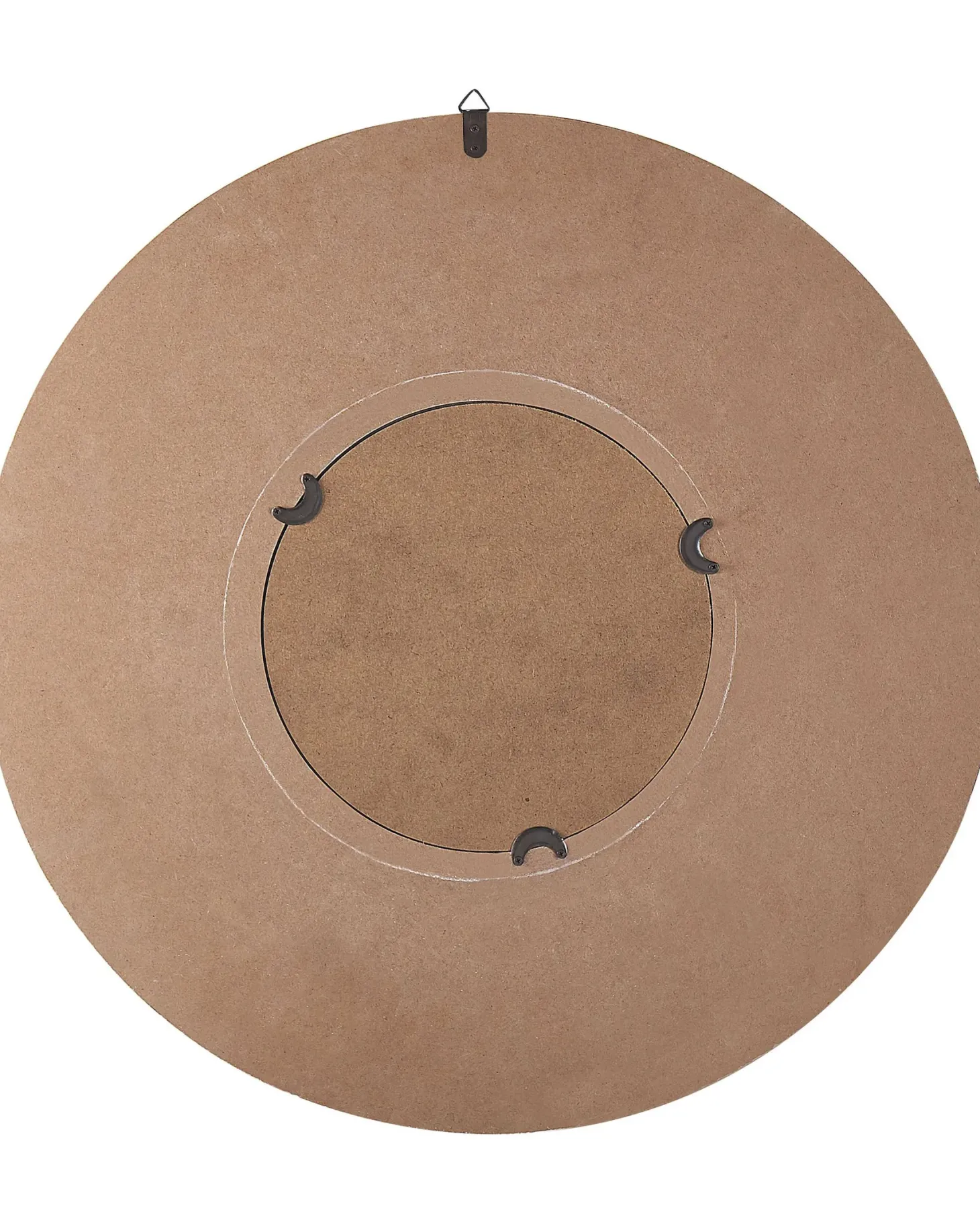 Lustro ścienne POMARO 60 cm 60 cm Drewno jodłowe Jasnobrązowy