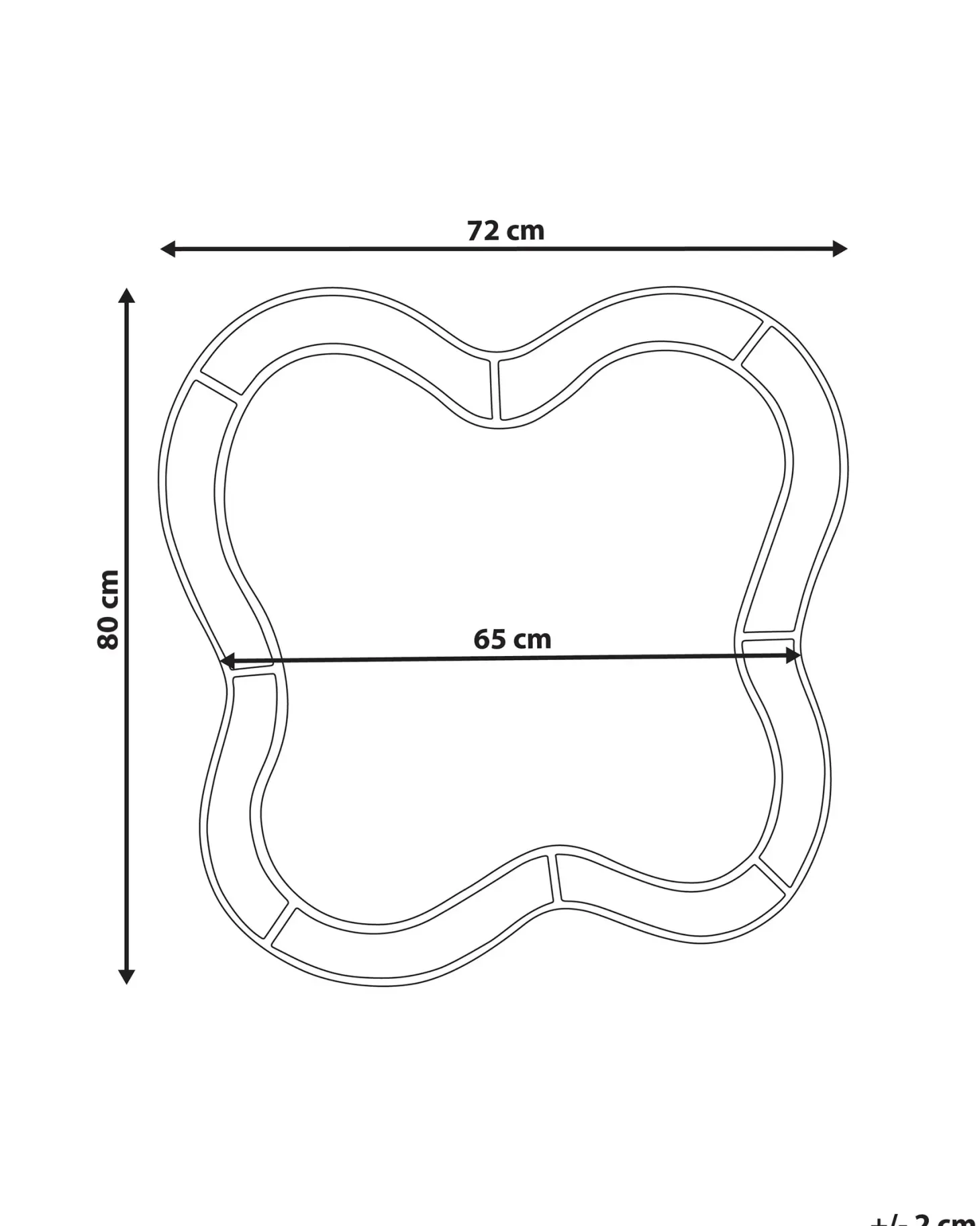 Lustro ścienne PULNOY 72 cm 80 cm Różowy