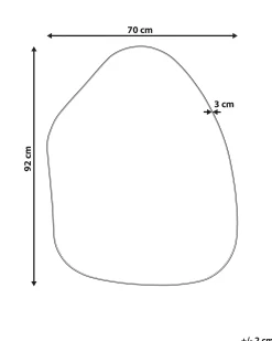 Lustro ścienne PUTEAUX 70 cm 92 cm Metal Czarny