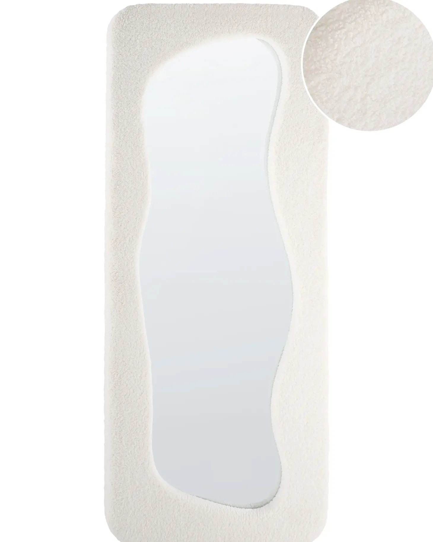 Lustro ścienne QUIMPER 70 cm 170 cm Złamana biel