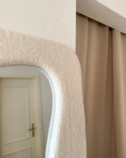 Lustro ścienne QUIMPER 70 cm 170 cm Złamana biel